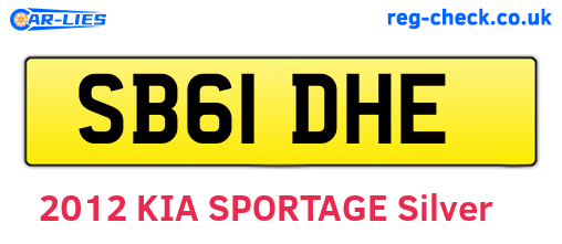 SB61DHE are the vehicle registration plates.