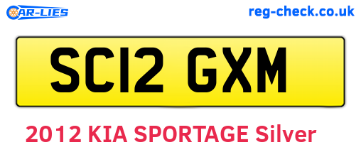 SC12GXM are the vehicle registration plates.