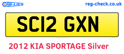 SC12GXN are the vehicle registration plates.