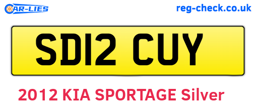 SD12CUY are the vehicle registration plates.