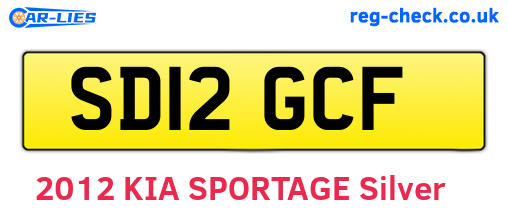 SD12GCF are the vehicle registration plates.