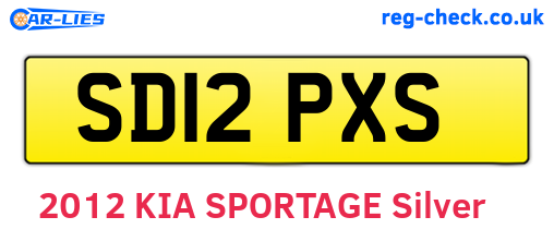 SD12PXS are the vehicle registration plates.