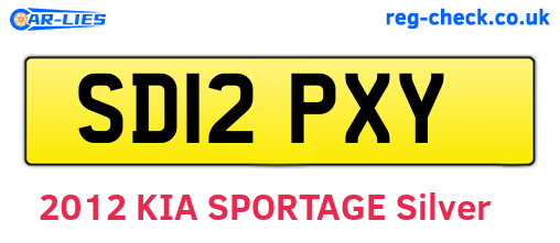 SD12PXY are the vehicle registration plates.
