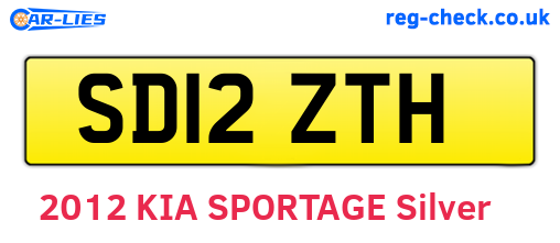 SD12ZTH are the vehicle registration plates.
