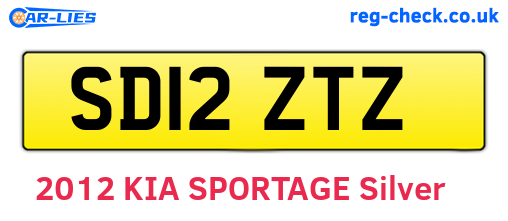 SD12ZTZ are the vehicle registration plates.