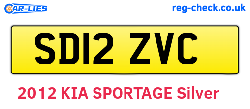 SD12ZVC are the vehicle registration plates.