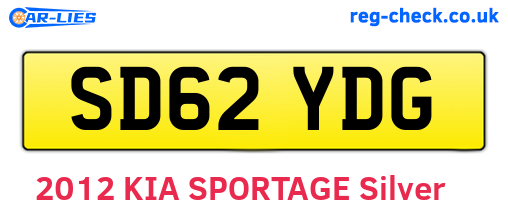 SD62YDG are the vehicle registration plates.