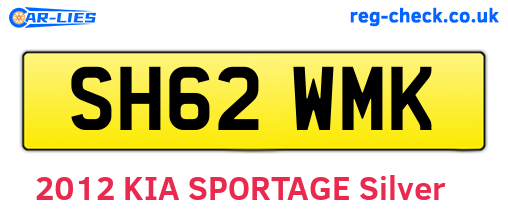 SH62WMK are the vehicle registration plates.