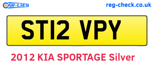 ST12VPY are the vehicle registration plates.
