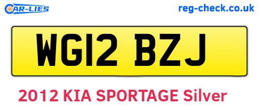 WG12BZJ are the vehicle registration plates.