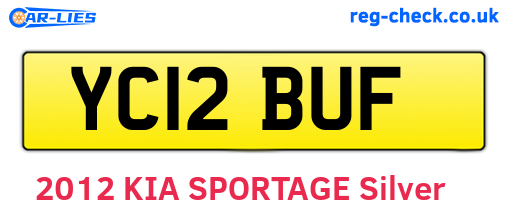 YC12BUF are the vehicle registration plates.