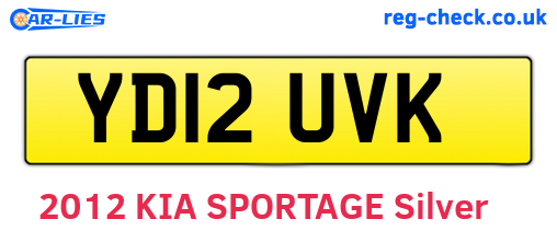 YD12UVK are the vehicle registration plates.