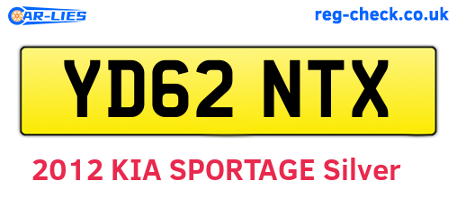 YD62NTX are the vehicle registration plates.