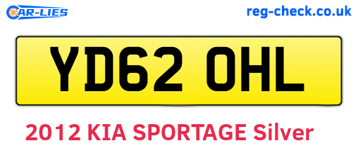 YD62OHL are the vehicle registration plates.