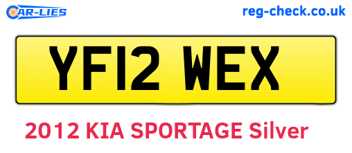 YF12WEX are the vehicle registration plates.