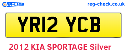 YR12YCB are the vehicle registration plates.