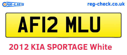 AF12MLU are the vehicle registration plates.