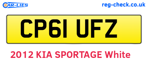 CP61UFZ are the vehicle registration plates.