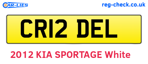CR12DEL are the vehicle registration plates.