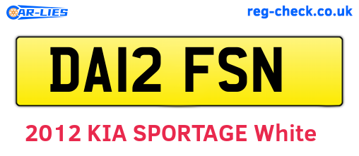 DA12FSN are the vehicle registration plates.