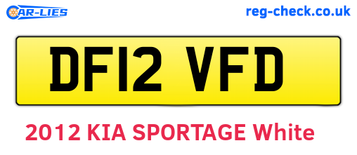 DF12VFD are the vehicle registration plates.