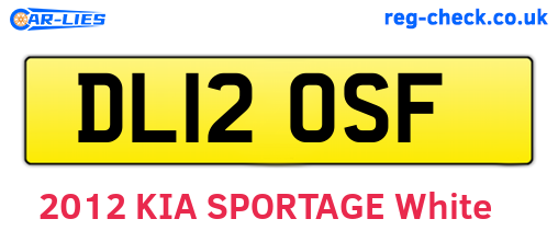 DL12OSF are the vehicle registration plates.
