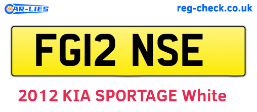 FG12NSE are the vehicle registration plates.