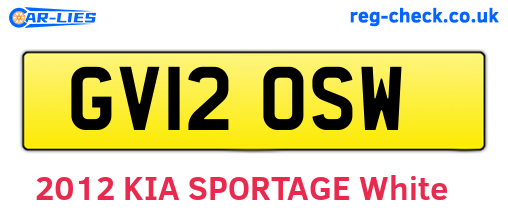 GV12OSW are the vehicle registration plates.