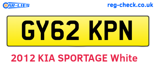 GY62KPN are the vehicle registration plates.