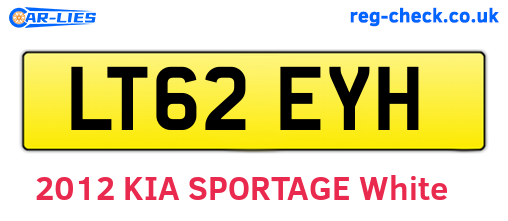 LT62EYH are the vehicle registration plates.