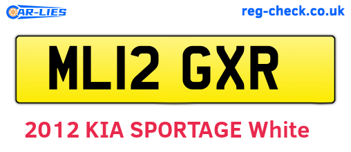 ML12GXR are the vehicle registration plates.