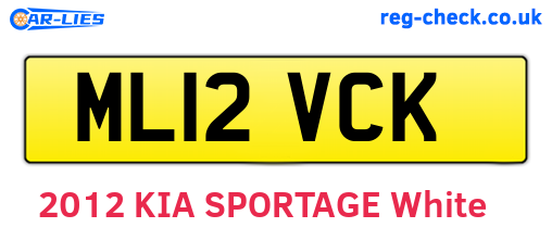 ML12VCK are the vehicle registration plates.