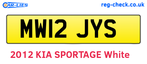MW12JYS are the vehicle registration plates.
