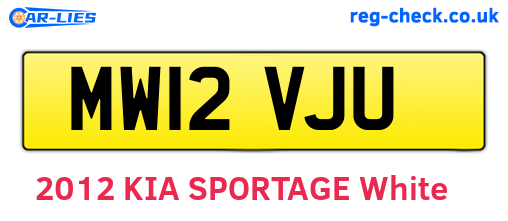 MW12VJU are the vehicle registration plates.