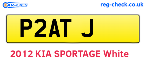 P2ATJ are the vehicle registration plates.