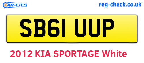 SB61UUP are the vehicle registration plates.