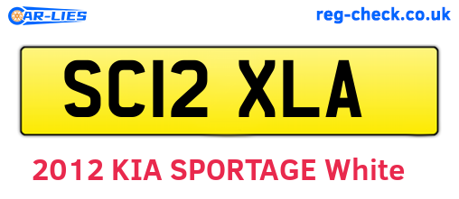 SC12XLA are the vehicle registration plates.