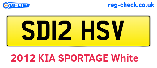 SD12HSV are the vehicle registration plates.