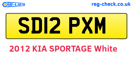 SD12PXM are the vehicle registration plates.