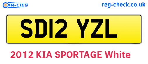 SD12YZL are the vehicle registration plates.