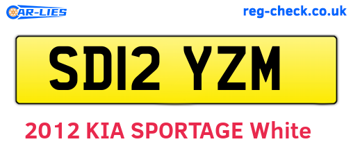SD12YZM are the vehicle registration plates.