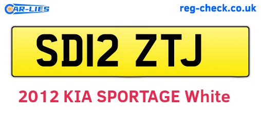 SD12ZTJ are the vehicle registration plates.