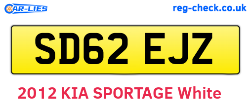 SD62EJZ are the vehicle registration plates.