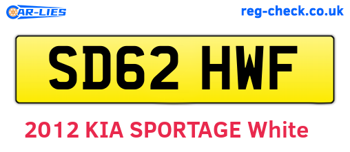SD62HWF are the vehicle registration plates.