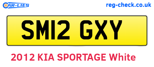 SM12GXY are the vehicle registration plates.
