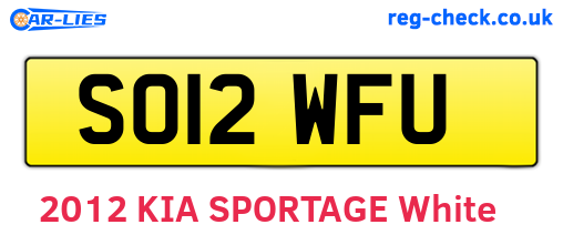 SO12WFU are the vehicle registration plates.