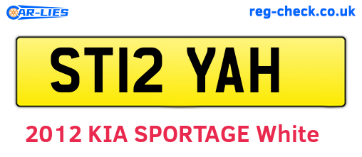 ST12YAH are the vehicle registration plates.