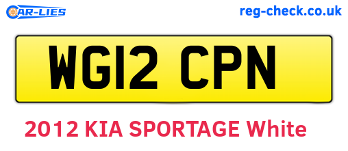 WG12CPN are the vehicle registration plates.
