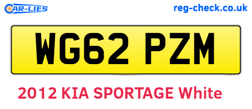 WG62PZM are the vehicle registration plates.