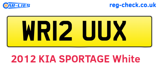 WR12UUX are the vehicle registration plates.